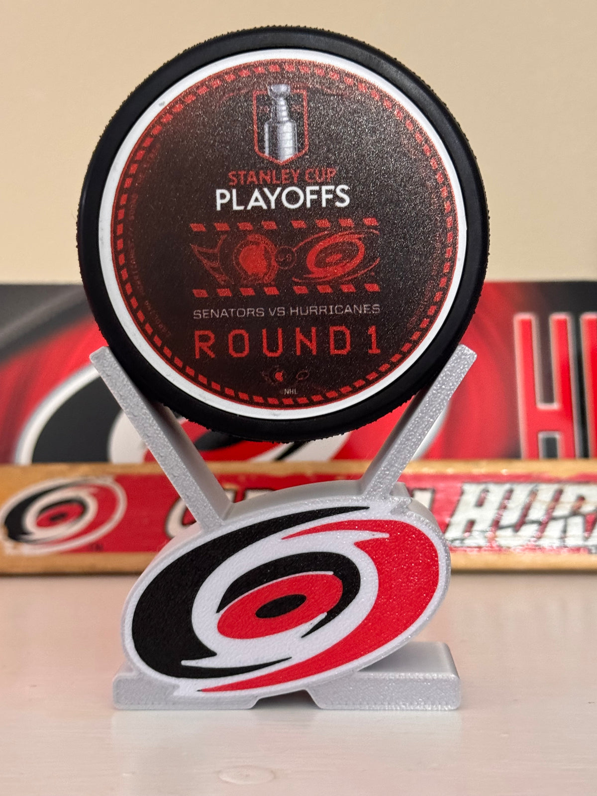 Canes Eye logo puck holder