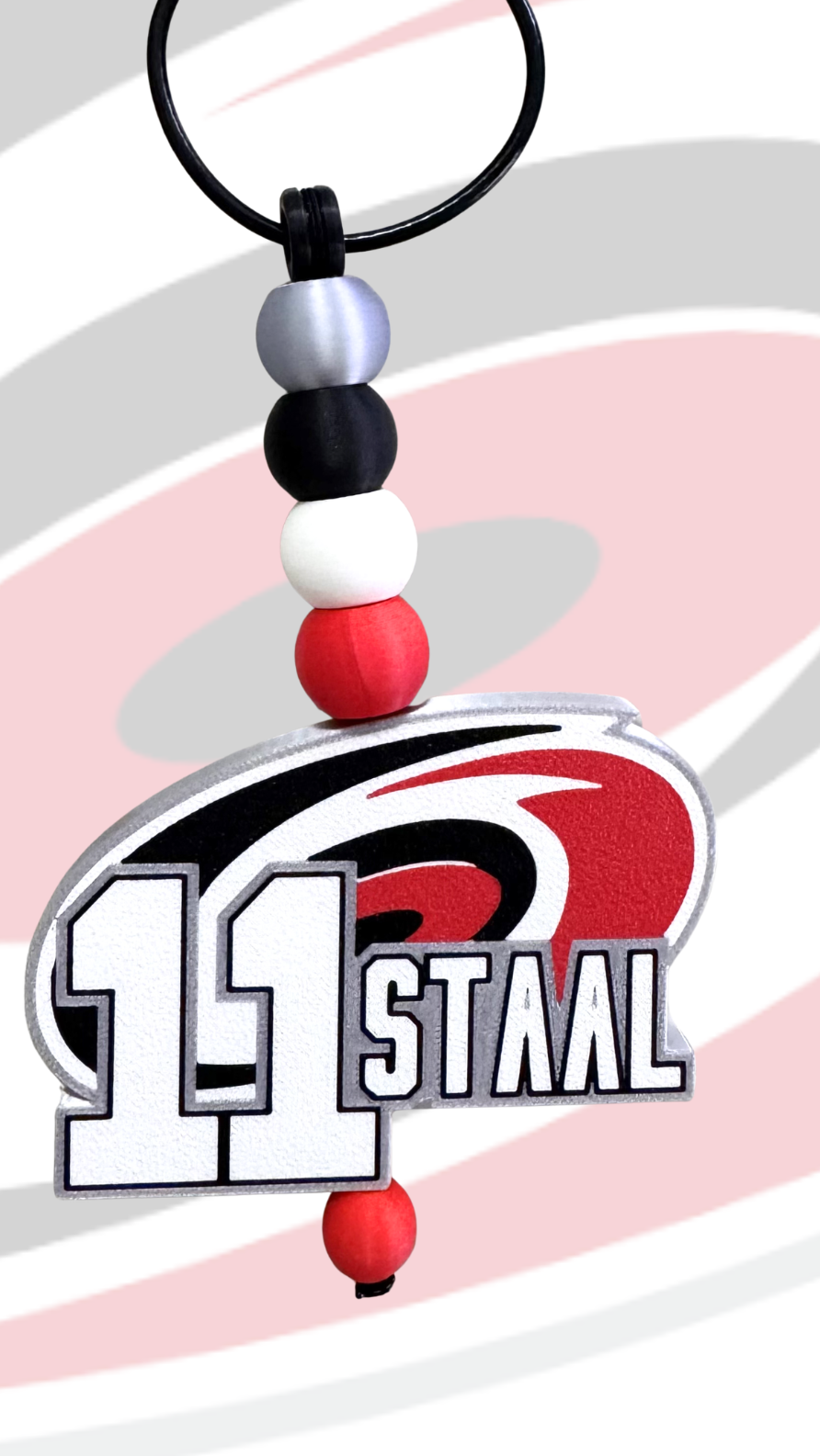 Staal #11 keychain beaded