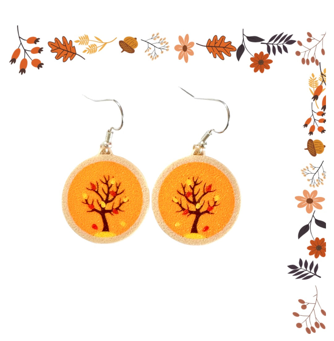 Fall for you keychain & earring set