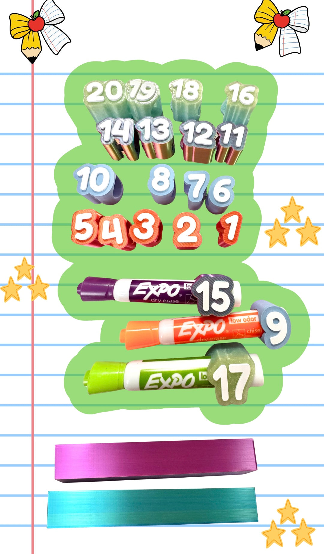 Dry Erase Expo Marker numbers