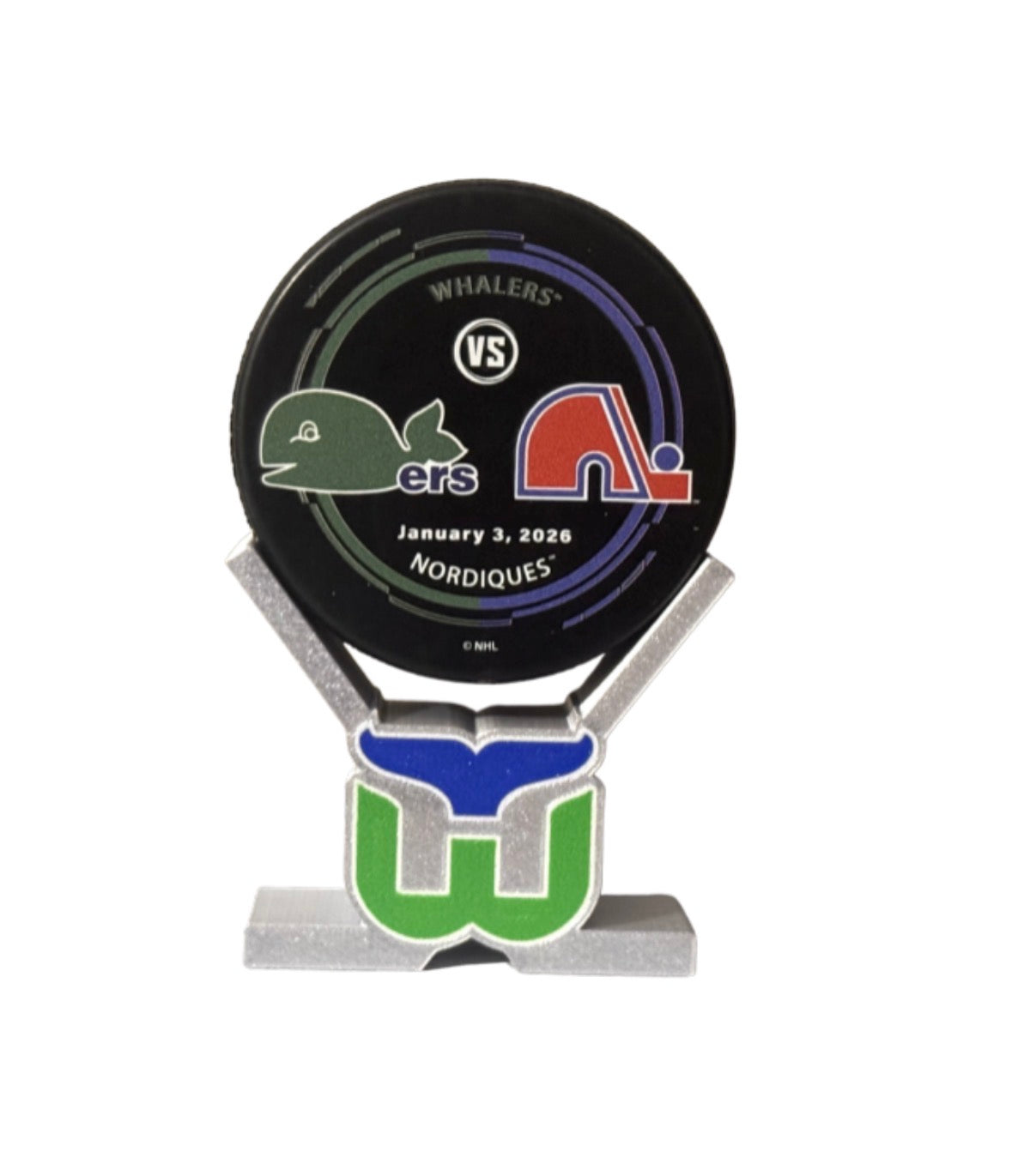 Whalers themed Puck Holder