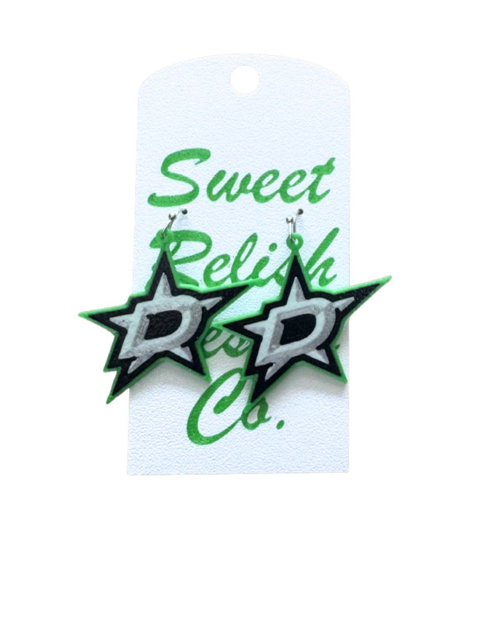 Dallas Stars logo earrings