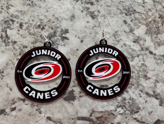 Junior Canes earrings & Keychain/Bag Charm