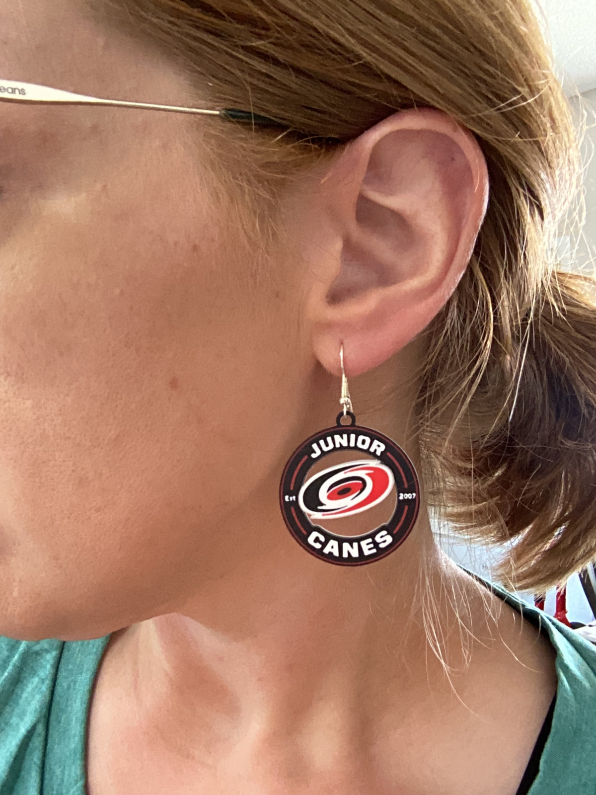 Junior Canes earrings & Keychain/Bag Charm
