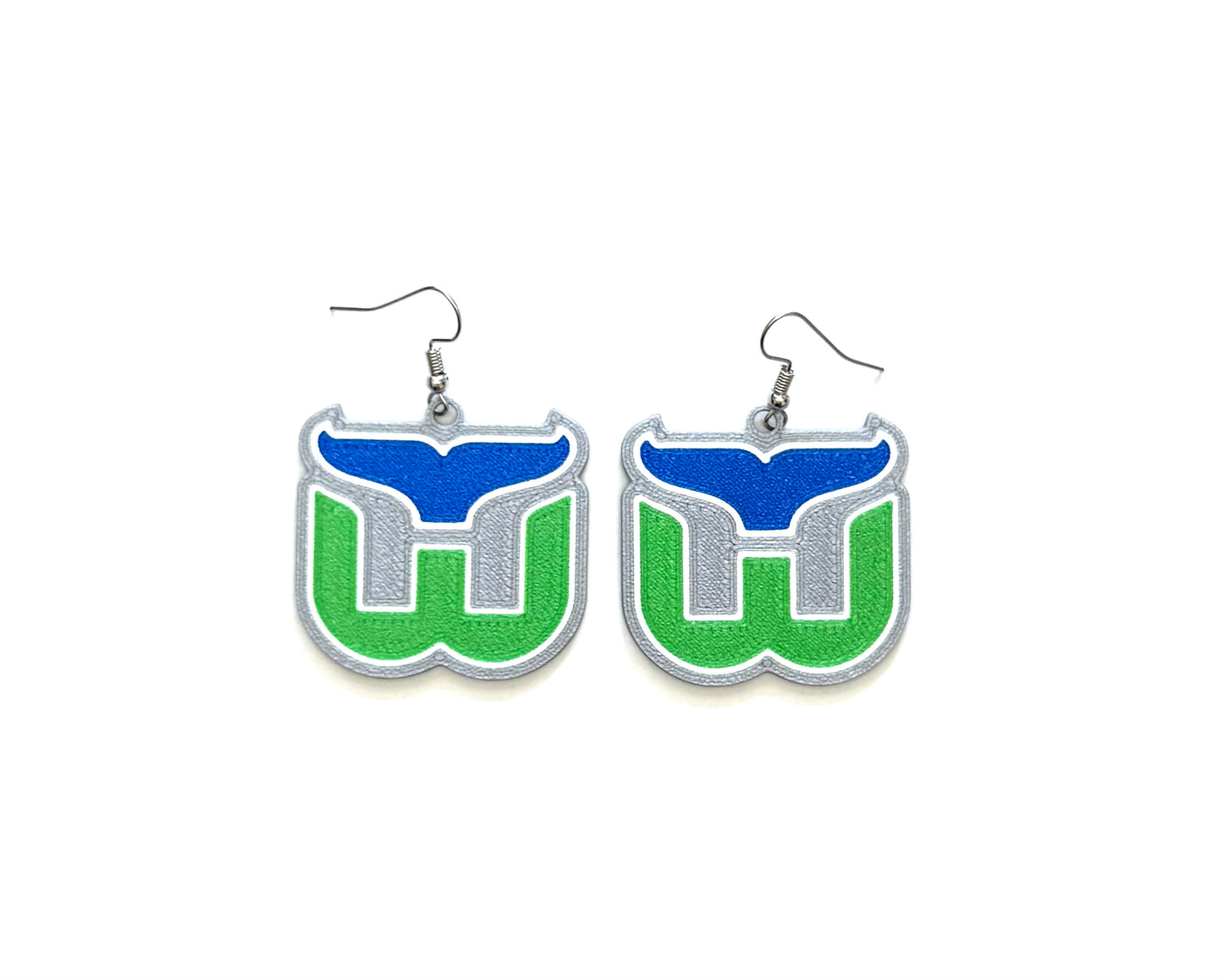 Whale Tail logo earrings