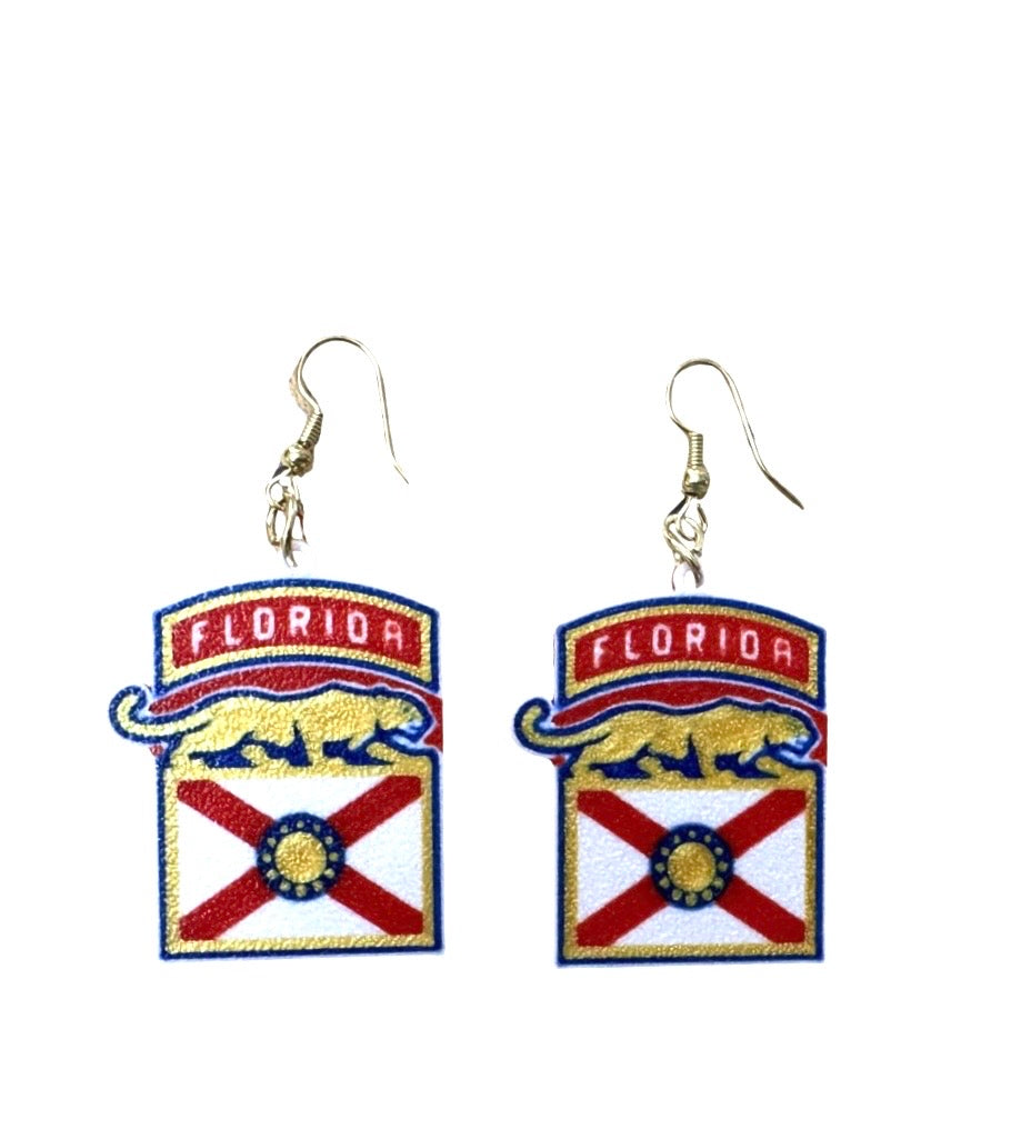 Florida Panthers Flag earrings