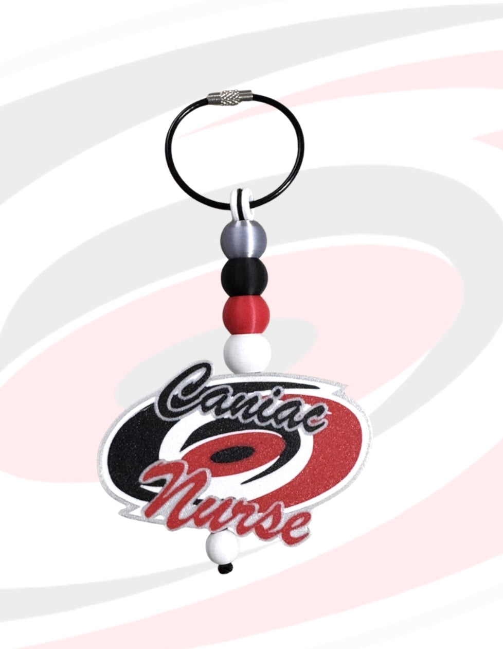 Caniac Nurse beaded keychain