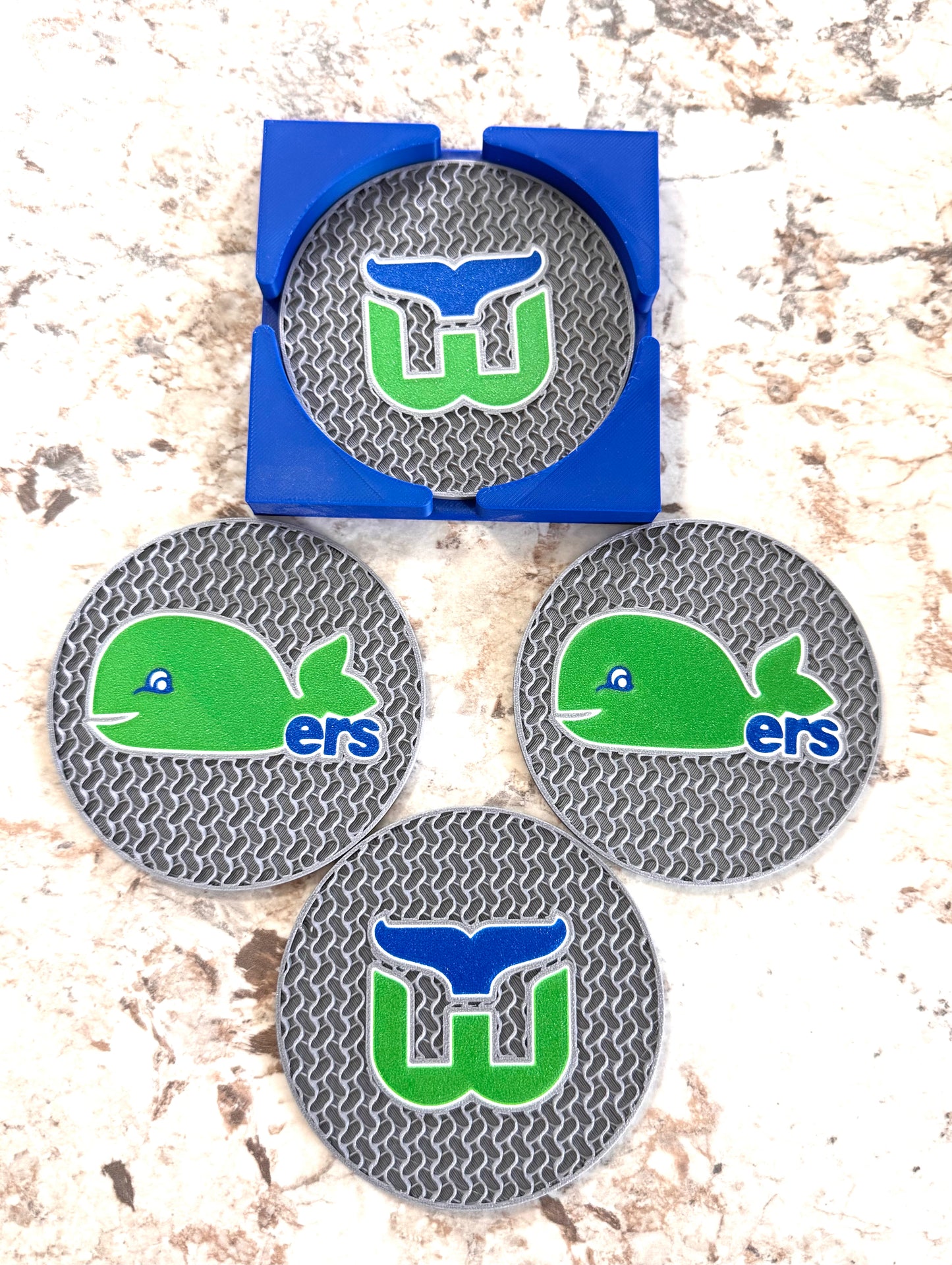 Whalers coasters- set of 4