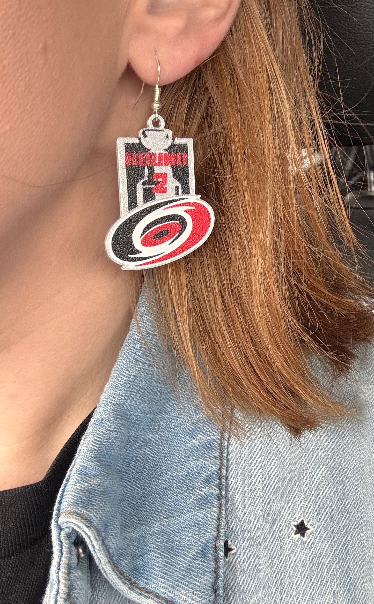 Playoffs Round 2 earrings and keychain
