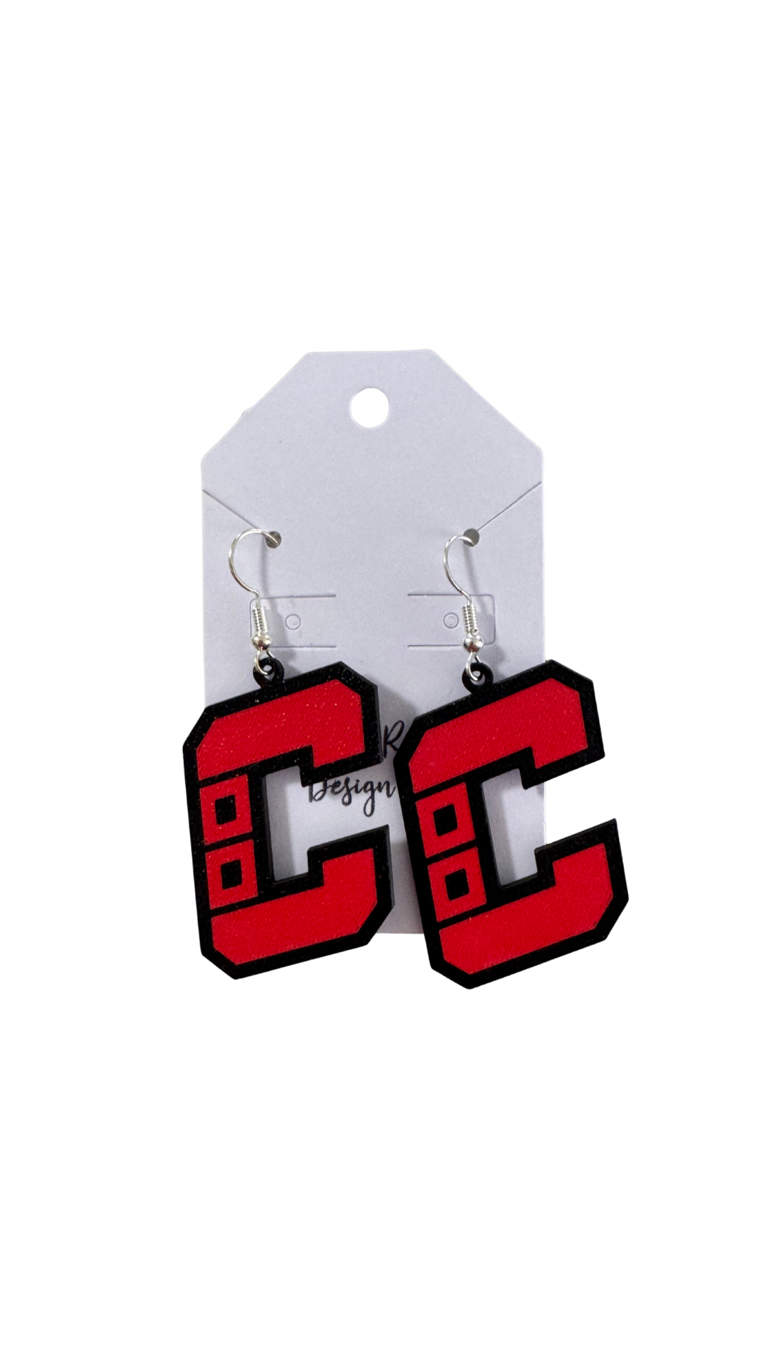 Red C Patch earrings